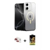 MARSİLYAN™- iPhone 11 Kılıf Eksen Minimal Özel Seri - Siyah Buffer Cam Ekran Koruyucu + Pers Alüminyum Kamera Lens - KI