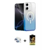 MARSİLYAN™- iPhone 11 Kılıf Eksen Minimal Özel Seri - Siyah Buffer Cam Ekran Koruyucu + Pers Alüminyum Kamera Lens - GI