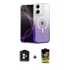 MARSİLYAN™- iPhone 11 Kılıf Eksen Minimal Özel Seri - Siyah Buffer Cam Ekran Koruyucu + PVD Metal Kamera Lens - YL