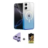MARSİLYAN™- iPhone 11 Kılıf Eksen Minimal Özel Seri - Siyah Buffer Cam Ekran Koruyucu + Raze Metal Kamera Lens - MR