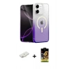 MARSİLYAN™- iPhone 11 Kılıf Eksen Minimal Özel Seri - Siyah Buffer Cam Ekran Koruyucu + Renkli Kamera Lens Koruma Cam - YL