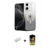 MARSİLYAN™- iPhone 11 Kılıf Eksen Minimal Özel Seri - Siyah Buffer Cam Ekran Koruyucu + Renkli Kamera Lens Koruma Cam - YL