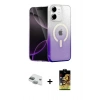 MARSİLYAN™- iPhone 11 Kılıf Eksen Minimal Özel Seri - Siyah Buffer Cam Ekran Koruyucu + Yeşil Pers Alüminyum Kamera Lens
