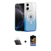 MARSİLYAN™- iPhone 11 Kılıf Eksen Minimal Özel Seri - Siyah Buffer Hayalet Cam Ekran Koruyucu + Kamera Lens Koruma Cam - SF
