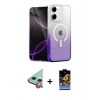 MARSİLYAN™- iPhone 11 Kılıf Eksen Minimal Özel Seri - Siyah Buffer Hayalet Cam Ekran Koruyucu + Raze Metal Kamera Lens - KI