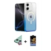 MARSİLYAN™- iPhone 11 Kılıf Eksen Minimal Özel Seri - Siyah Buffer Hayalet Cam Ekran Koruyucu + Raze Metal Kamera Lens - KI
