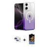 MARSİLYAN™- iPhone 11 Kılıf Eksen Minimal Özel Seri - Siyah Buffer Hayalet Cam Ekran Koruyucu + Pers Alüminyum Kamera Lens - LT