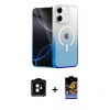 MARSİLYAN™- iPhone 11 Kılıf Eksen Minimal Özel Seri - Siyah Buffer Hayalet Cam Ekran Koruyucu + PVD Metal Kamera Lens - TU