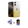 MARSİLYAN™- iPhone 11 Kılıf Eksen Minimal Özel Seri - Siyah Buffer Hayalet Cam Ekran Koruyucu + Raze Metal Kamera Lens - MR
