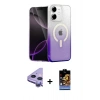 MARSİLYAN™- iPhone 11 Kılıf Eksen Minimal Özel Seri - Siyah Buffer Hayalet Cam Ekran Koruyucu + Raze Metal Kamera Lens - MR