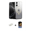 MARSİLYAN™- iPhone 11 Kılıf Eksen Minimal Özel Seri - Siyah Buffer Hayalet Cam Ekran Koruyucu + Renkli Kamera Lens Koruma Cam - SI