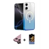 MARSİLYAN™- iPhone 11 Kılıf Eksen Minimal Özel Seri - Siyah Buffer Hayalet Cam Ekran Koruyucu + Raze Metal Kamera Lens - SH