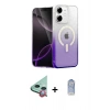 MARSİLYAN™- iPhone 11 Kılıf Eksen Minimal Özel Seri - Siyah Joko Magic 5D Cam + Kırmızı Raze Metal Kamera Lens