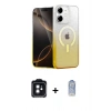 MARSİLYAN™- iPhone 11 Kılıf Eksen Minimal Özel Seri - Siyah Joko Magic 5D Cam + PVD Metal Kamera Lens - SH
