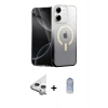 MARSİLYAN™- iPhone 11 Kılıf Eksen Minimal Özel Seri - Siyah Joko Magic 5D Cam + Raze Metal Kamera Lens - GS