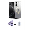 MARSİLYAN™- iPhone 11 Kılıf Eksen Minimal Özel Seri - Siyah Joko Magic 5D Cam + Raze Metal Kamera Lens - MR
