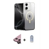 MARSİLYAN™- iPhone 11 Kılıf Eksen Minimal Özel Seri - Siyah Joko Magic 5D Cam + Raze Metal Kamera Lens - SH