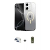 MARSİLYAN™- iPhone 11 Kılıf Eksen Minimal Özel Seri - Siyah Joko Magic 5D Hayalet Cam + Pers Alüminyum Kamera Lens - LT
