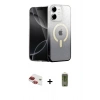 MARSİLYAN™- iPhone 11 Kılıf Eksen Minimal Özel Seri - Siyah Joko Magic 5D Hayalet Cam + Pers Alüminyum Kamera Lens - KI