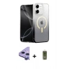 MARSİLYAN™- iPhone 11 Kılıf Eksen Minimal Özel Seri - Siyah Joko Magic 5D Hayalet Cam + Raze Metal Kamera Lens - MR