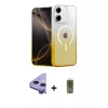 MARSİLYAN™- iPhone 11 Kılıf Eksen Minimal Özel Seri - Siyah Joko Magic 5D Hayalet Cam + Raze Metal Kamera Lens - MR