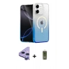 MARSİLYAN™- iPhone 11 Kılıf Eksen Minimal Özel Seri - Siyah Joko Magic 5D Hayalet Cam + Raze Metal Kamera Lens - MR