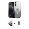MARSİLYAN™- iPhone 11 Kılıf Eksen Minimal Özel Seri - Siyah Joko Magic 5D Hayalet Cam + Raze Metal Kamera Lens - SH