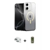 MARSİLYAN™- iPhone 11 Kılıf Eksen Minimal Özel Seri - Siyah Joko Magic 5D Hayalet Cam + Pers Alüminyum Kamera Lens - YL