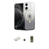 MARSİLYAN™- iPhone 11 Kılıf Eksen Minimal Özel Seri - Siyah Joko Magic 5D Hayalet Cam + Renkli Kamera Lens Koruma Cam - YL