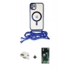 MARSİLYAN™- iPhone 11 Kılıf Eksen Özel Seri - Şeffaf 360 Full Body Arka Koruyucu + Pers Alüminyum Kamera Lens - GD