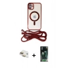 MARSİLYAN™- iPhone 11 Kılıf Eksen Özel Seri - Şeffaf 360 Full Body Arka Koruyucu + Pers Alüminyum Kamera Lens - GD