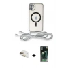 MARSİLYAN™- iPhone 11 Kılıf Eksen Özel Seri - Şeffaf 360 Full Body Arka Koruyucu + Pers Alüminyum Kamera Lens - GD