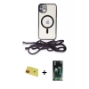 MARSİLYAN™- iPhone 11 Kılıf Eksen Özel Seri - Şeffaf 360 Full Body Arka Koruyucu + Rainbow Kamera Lens Koruma Cam - KI