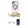 MARSİLYAN™- iPhone 11 Kılıf Eksen Özel Seri - Şeffaf 360 Full Body Arka Koruyucu + Renkli Kamera Lens Koruma Cam - PE