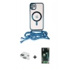 MARSİLYAN™- iPhone 11 Kılıf Eksen Özel Seri - Şeffaf 360 Full Body Arka Koruyucu + Pers Alüminyum Kamera Lens - YL