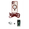 MARSİLYAN™- iPhone 11 Kılıf Eksen Özel Seri - Şeffaf 360 Full Body Arka Koruyucu + Pers Alüminyum Kamera Lens - YL