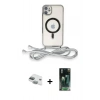 MARSİLYAN™- iPhone 11 Kılıf Eksen Özel Seri - Şeffaf 360 Full Body Arka Koruyucu + Pers Alüminyum Kamera Lens - YL