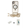 MARSİLYAN™- iPhone 11 Kılıf Eksen Özel Seri - Şeffaf Pasifik Cam Ekran Koruyucu + Renkli Kamera Lens Koruma Cam - TU