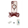 MARSİLYAN™- iPhone 11 Kılıf Eksen Özel Seri - Şeffaf Pasifik Cam Ekran Koruyucu + Renkli Kamera Lens Koruma Cam - TU
