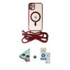 MARSİLYAN™- iPhone 11 Kılıf Eksen Özel Seri - Şeffaf Royal Nano Ekran Koruyucu + Raze Metal Kamera Lens - KI