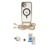 MARSİLYAN™- iPhone 11 Kılıf Eksen Özel Seri - Şeffaf Royal Nano Ekran Koruyucu + Pers Alüminyum Kamera Lens - GD