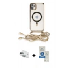 MARSİLYAN™- iPhone 11 Kılıf Eksen Özel Seri - Şeffaf Royal Nano Ekran Koruyucu + Pers Alüminyum Kamera Lens - YL