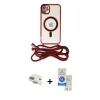 MARSİLYAN™- iPhone 11 Kılıf Eksen Özel Seri - Şeffaf Royal Nano Ekran Koruyucu + Pers Alüminyum Kamera Lens - GD