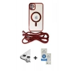 MARSİLYAN™- iPhone 11 Kılıf Eksen Özel Seri - Şeffaf Royal Nano Ekran Koruyucu + Raze Metal Kamera Lens - GS