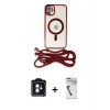 MARSİLYAN™- iPhone 11 Kılıf Eksen Özel Seri - Şeffaf Uv Polymer Nano Ekran Koruyucu + PVD Metal Kamera Lens - MI