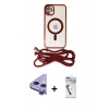 MARSİLYAN™- iPhone 11 Kılıf Eksen Özel Seri - Şeffaf Uv Polymer Nano Ekran Koruyucu + Raze Metal Kamera Lens - MR