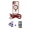 MARSİLYAN™- iPhone 11 Kılıf Eksen Özel Seri - Siyah 34D Hayalet Izgaralı Cam + Raze Metal Kamera Lens - MR