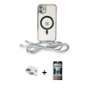 MARSİLYAN™- iPhone 11 Kılıf Eksen Özel Seri - Siyah 34D Hayalet Izgaralı Cam + Pers Alüminyum Kamera Lens - YL