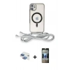 MARSİLYAN™- iPhone 11 Kılıf Eksen Özel Seri - Siyah 34D Hayalet Izgaralı Cam + Pers Alüminyum Kamera Lens - GI