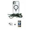 MARSİLYAN™- iPhone 11 Kılıf Eksen Özel Seri - Siyah 34D Hayalet Izgaralı Cam + Pers Alüminyum Kamera Lens - YL